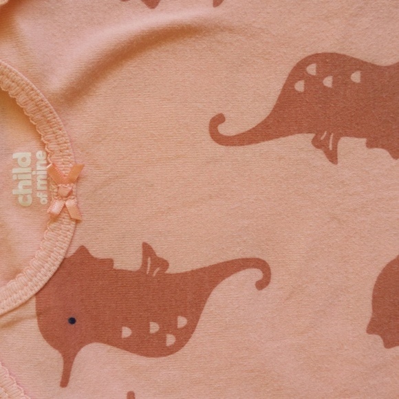 child of mine peach seahorse short sleeve bodysuit diaper shirt 18 months baby - Picture 8 of 8